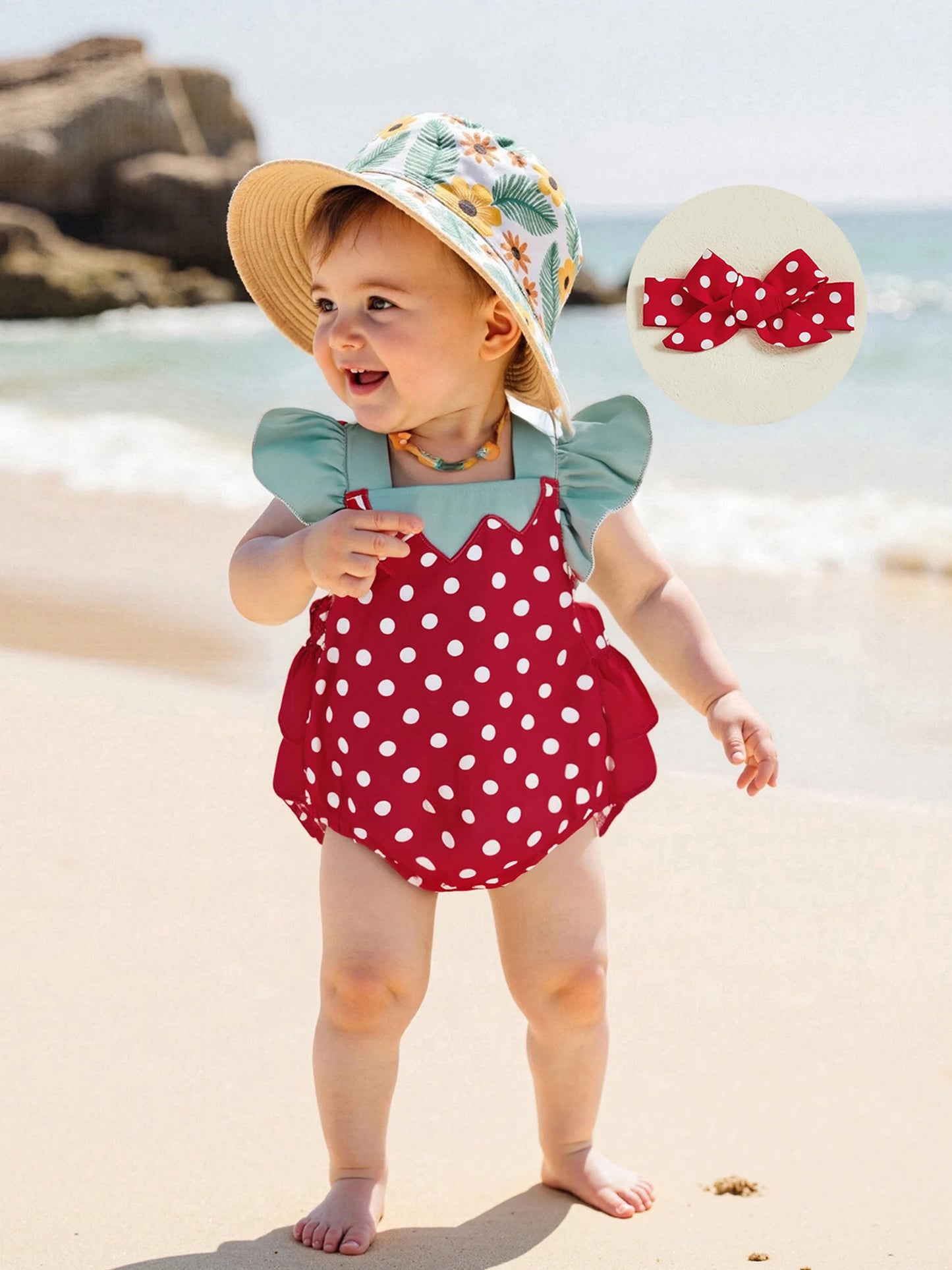 Baby Girl Strawberry Romper