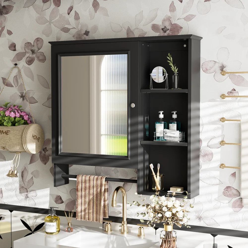Modern Elegant Bathroom 30 Inch Vanity With Sink, Storage Cabinets, Drawers, and Adjustable Shelves
