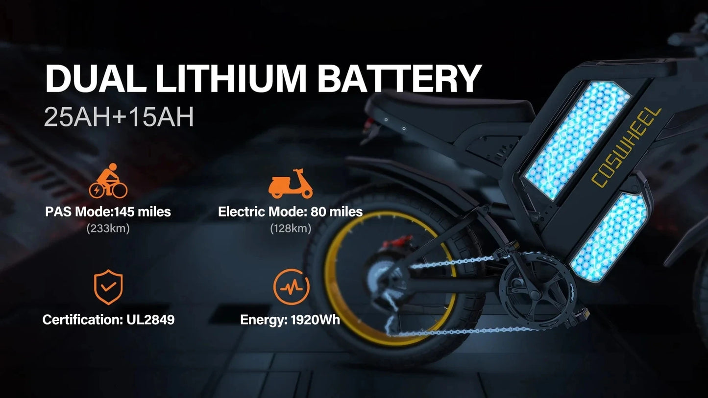 Mountain Bikes Off Road Fat Tires Motorcycle Ebike
