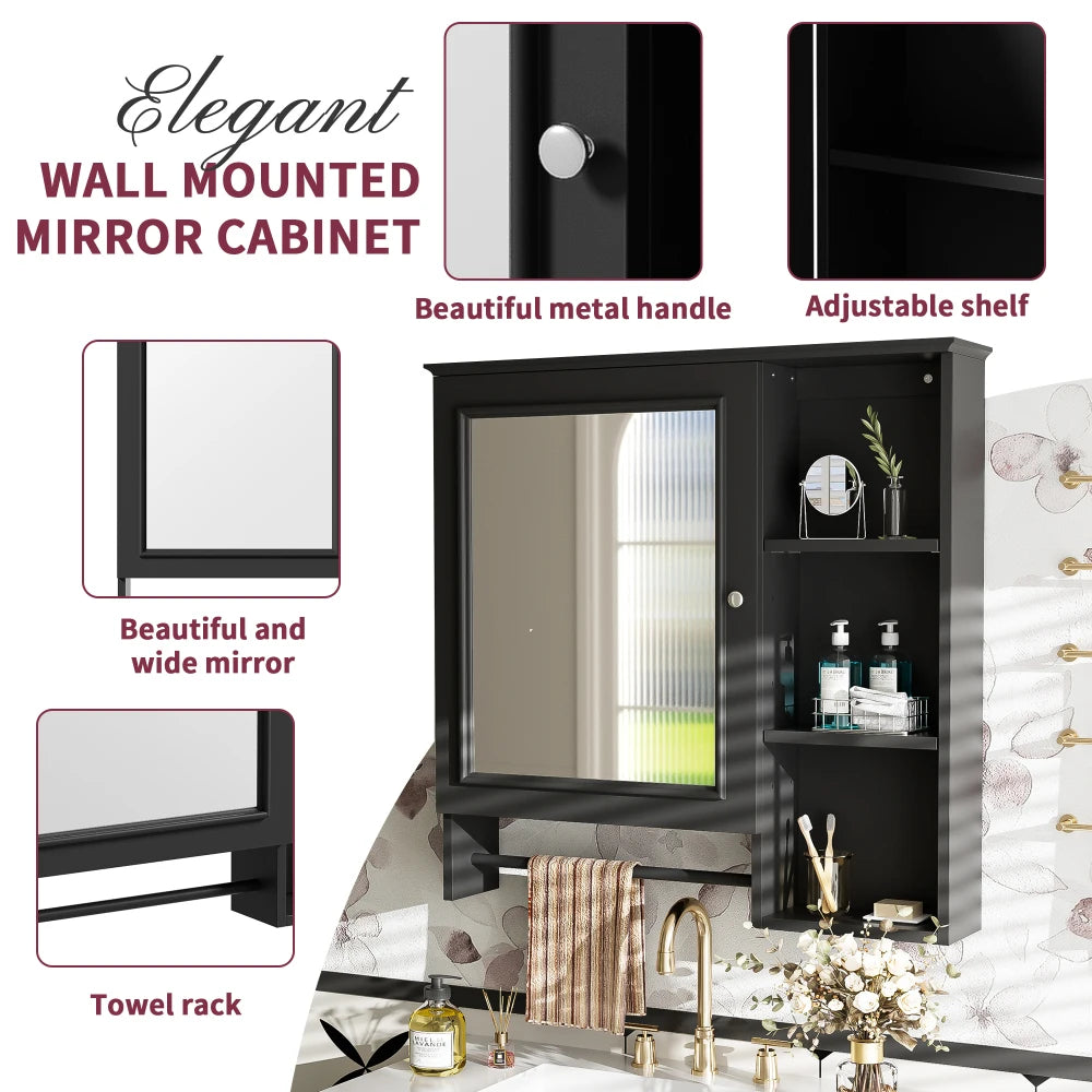 Modern Elegant Bathroom 30 Inch Vanity With Sink, Storage Cabinets, Drawers, and Adjustable Shelves