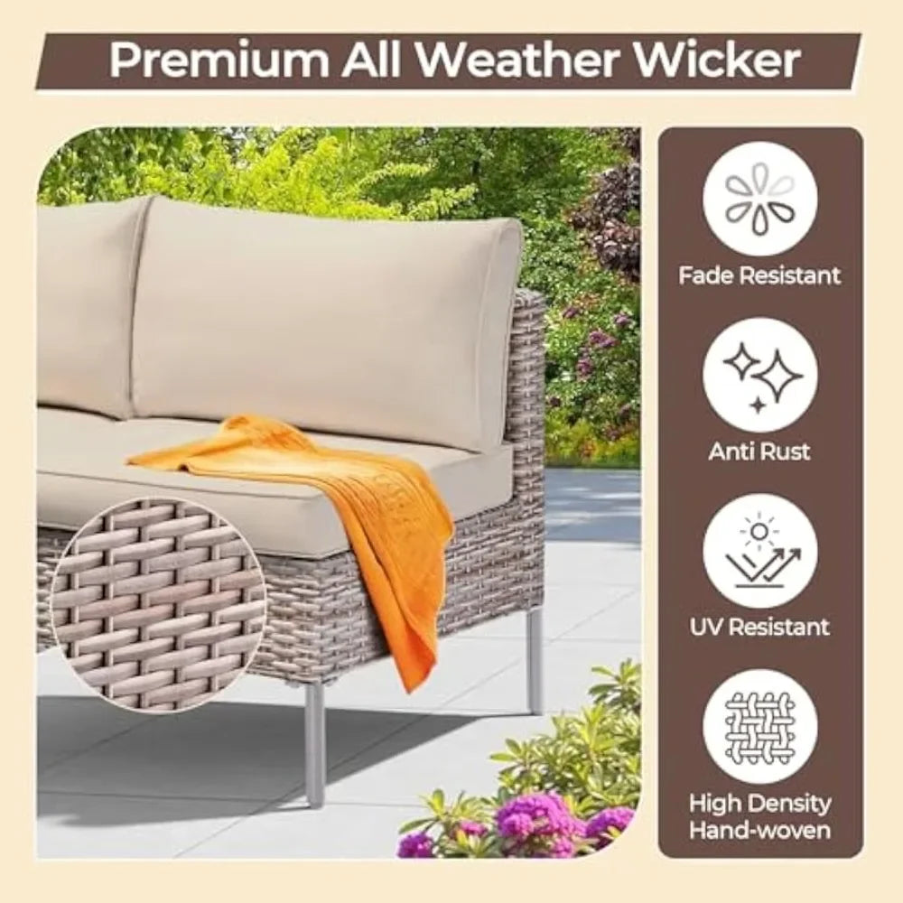 3 Piece Outdoor Patio Furniture Set,