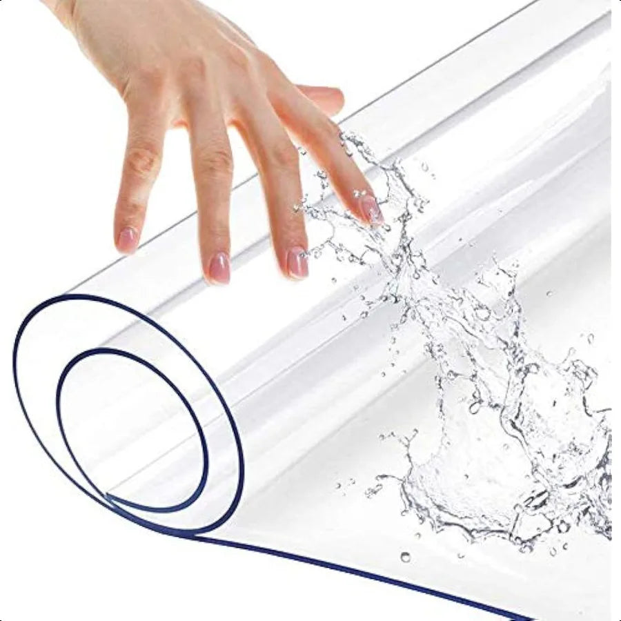 Multi Size,, Rectangle Shape, Clear PVC Table top Runner