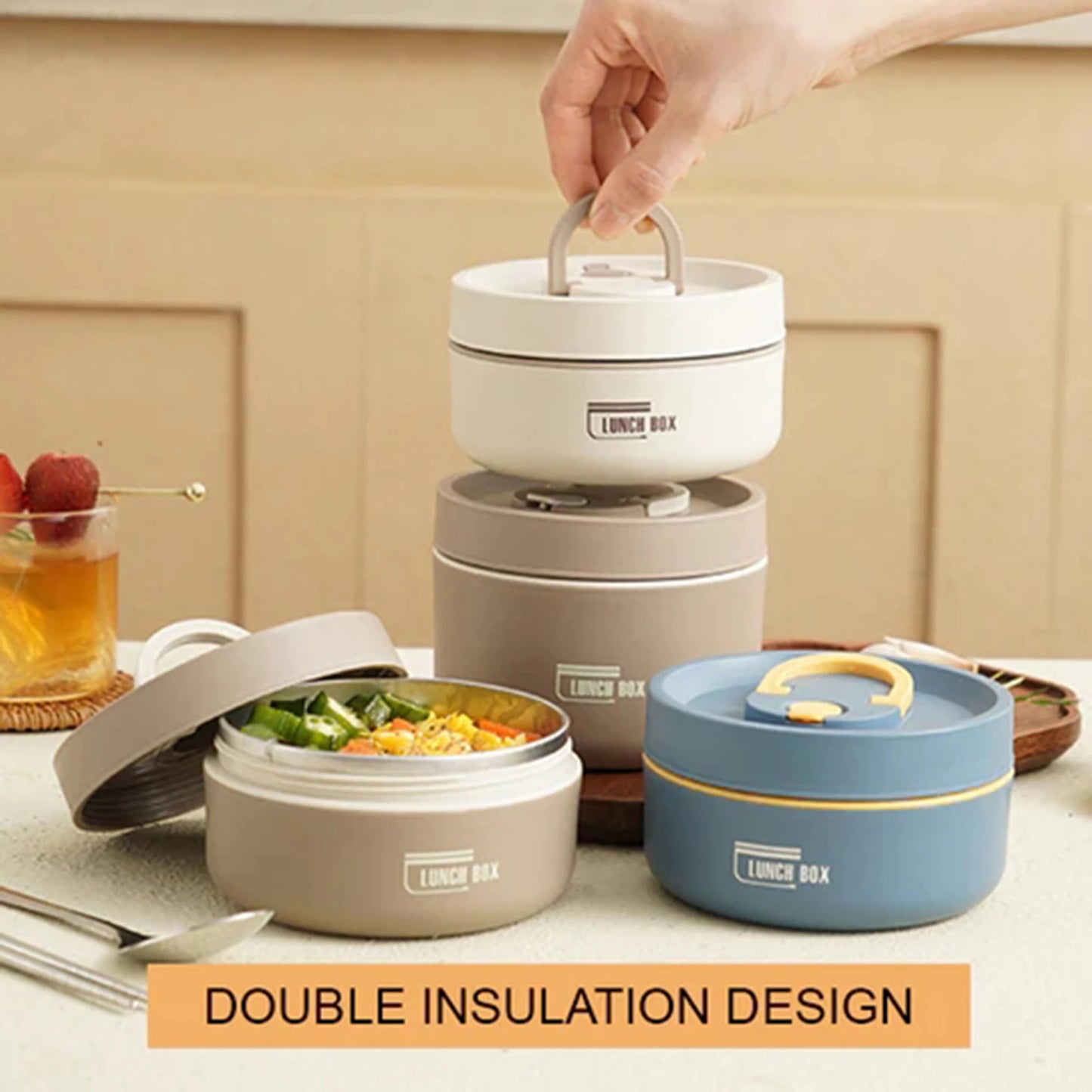 Round Thermal Lunch Box
