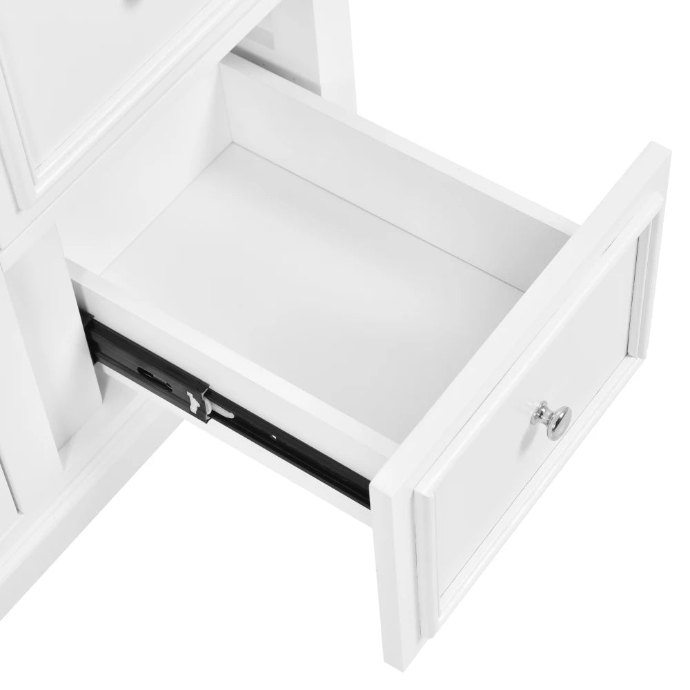 Modern Elegant Bathroom 30 Inch Vanity With Sink, Storage Cabinets, Drawers, and Adjustable Shelves