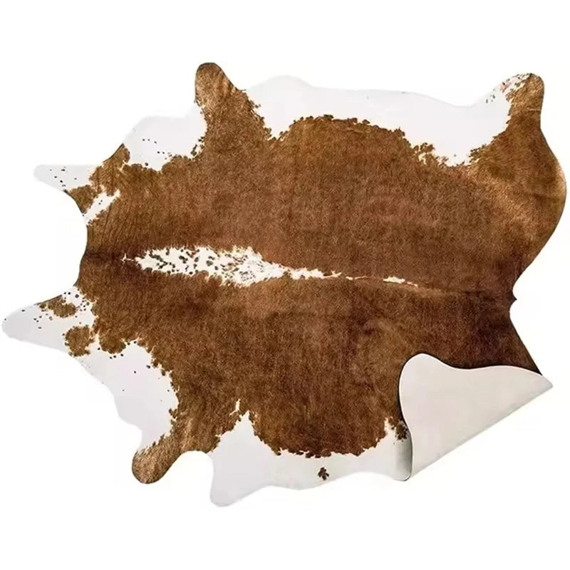 Faux Fur Animal Cow Hide Carpet, Sturdy and Large Size Cow Print Rugs, Suitable for Bedroom Living Room Western Decor, & More
