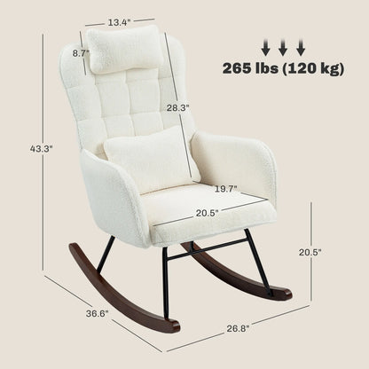 Homcom Boucle Rocking Chair
