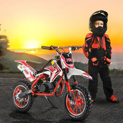 49cc 2-Stroke Kids Dirt Bike , Gas Power Motocross, Off Road Mini Motorcycle,