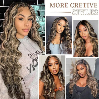 1B/27 Balayage Highlight Body Wave Wig