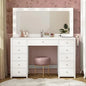 Vanity with Extra Large Mirror and Lights
