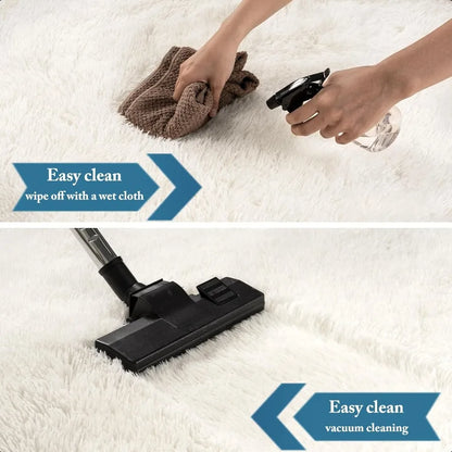 Soft, Fluffy, Shaggy, Cream White Carpet Runner