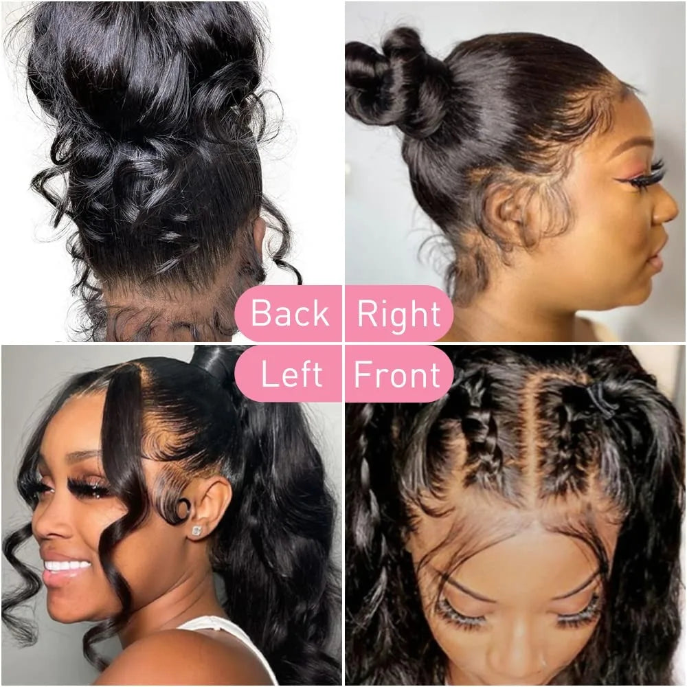 Hidden Strap Body Wave 360 HD Full Lace Front Wigs