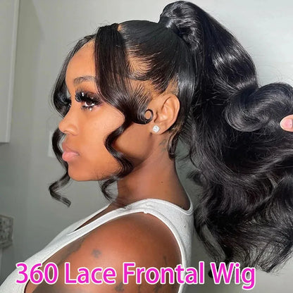 Hidden Strap Body Wave 360 HD Full Lace Front Wigs