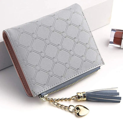Tassel Leather Wallet Women Small Luxury Brand Famous Mini Women Wallets 2024 New Lovely Purse Female Small Wallet for Women Bag