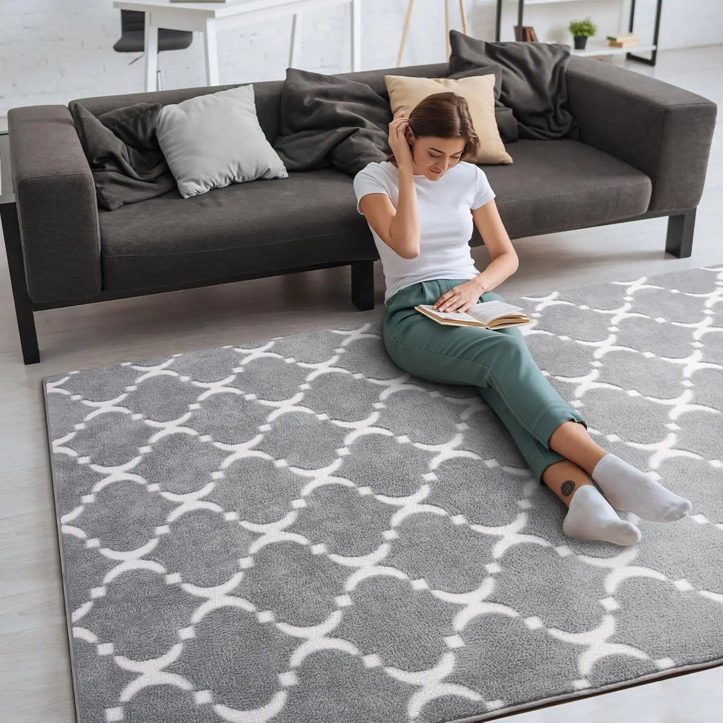 Large Memory Foam Rug for Living Room or Bedroom Living Room Rug 6 x9 Feet