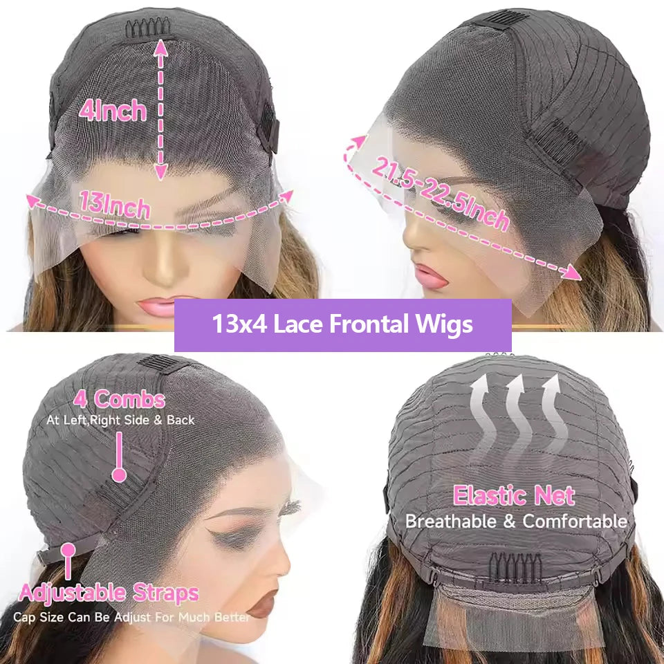 1B/27 Balayage Highlight Body Wave Wig