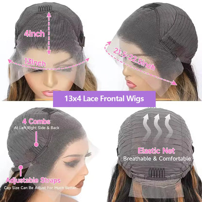 1B/27 Balayage Highlight Body Wave Wig