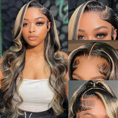 1B/27 Balayage Highlight Body Wave Wig