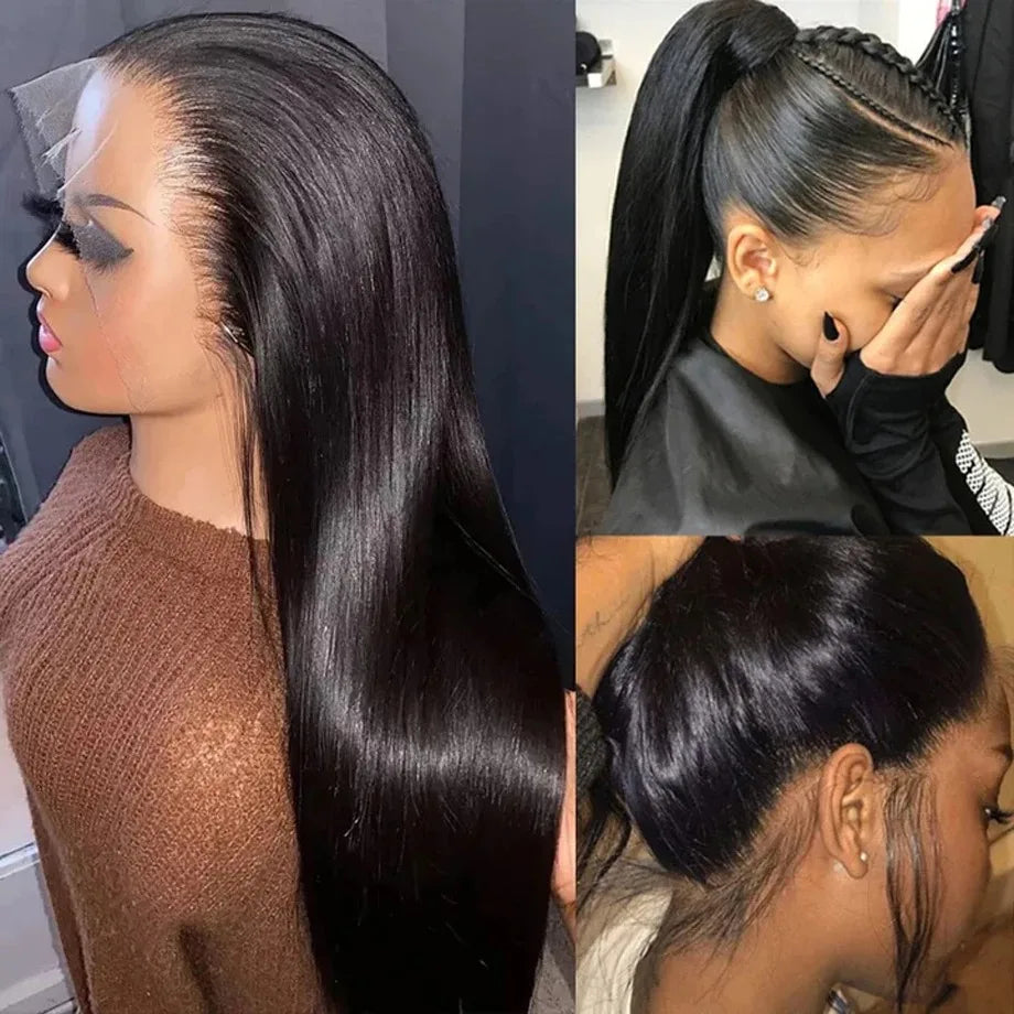 Hidden Strap Straight 360 Lace Front Wigs