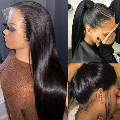 Hidden Strap Straight 360 Lace Front Wigs