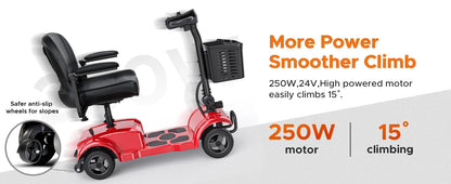 ENGWE Four-Wheeled Electric Scooter 250W,24V 12AH 6.2MPH