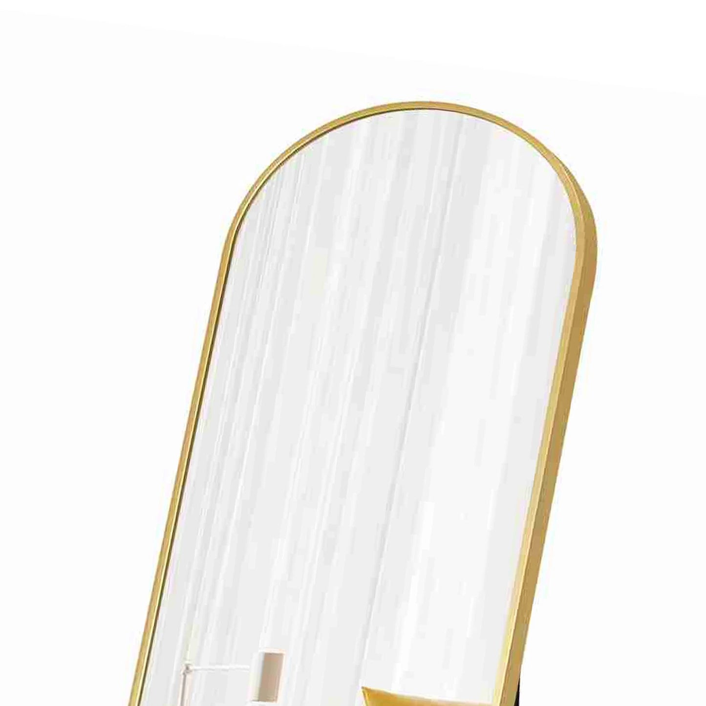 Arched Full Length Mirror 59x16in Aluminum Frame Full Body Mirror