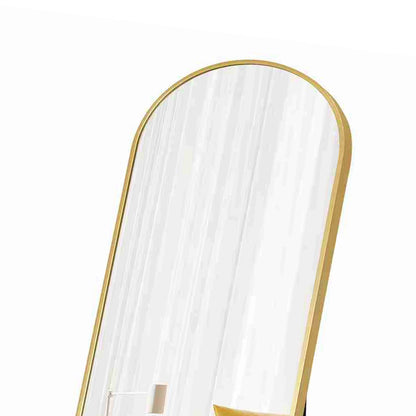 Arched Full Length Mirror 59x16in Aluminum Frame Full Body Mirror