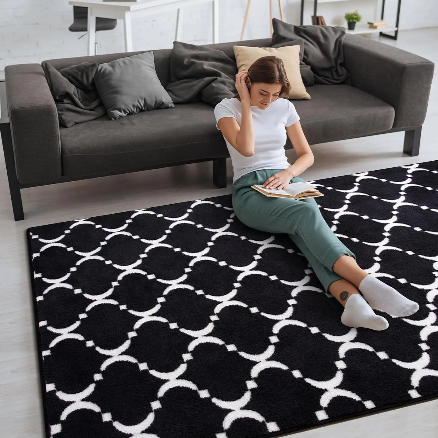 Large Memory Foam Rug for Living Room or Bedroom Living Room Rug 6 x9 Feet