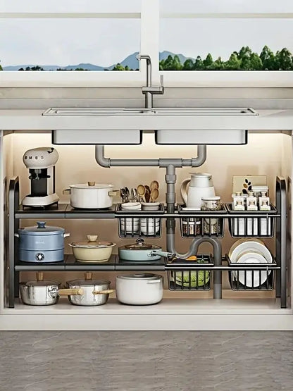 1pc 2-Tier Under Sink Organizers