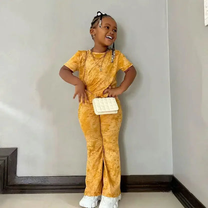 Girls T Shirts +Pants 2 pcs Casual Sets