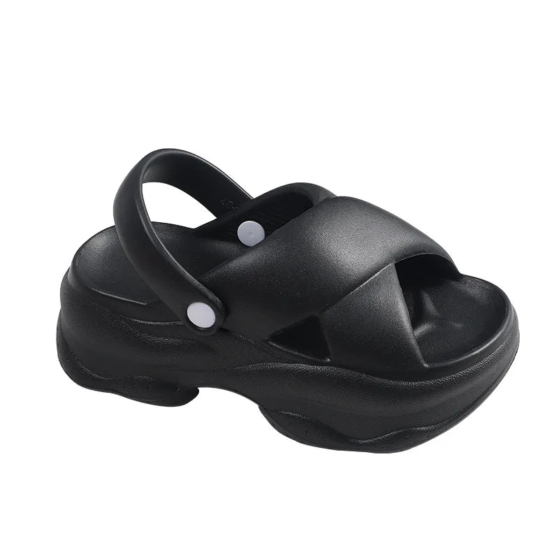 Popular Women Flip-flops Summer New Platform Wedges Slippers Outdoor Fashion Slides EVA 7CM Shoes Casual Beach Flip-flops