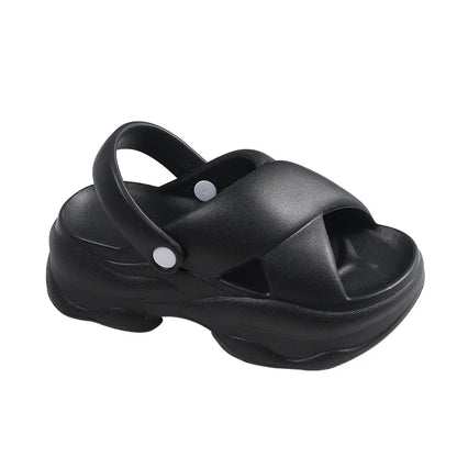 Popular Women Flip-flops Summer New Platform Wedges Slippers Outdoor Fashion Slides EVA 7CM Shoes Casual Beach Flip-flops