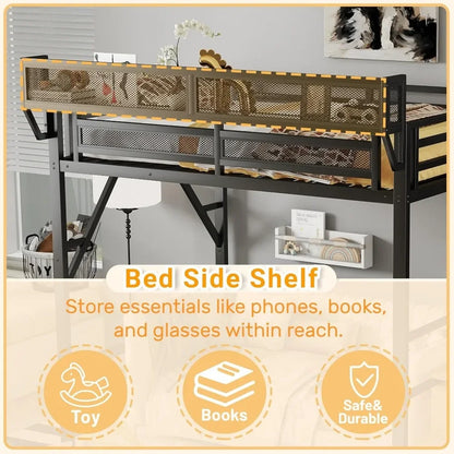 Full Size Loft Bed with Stairs, Storage and Sofa , Great HideAway For Kids