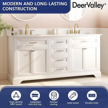 72 Inch Double Sink Bathroom Vanity