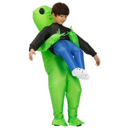 ET Alien inflatable suit Alien Monster Inflatable Costume Scary Green Alien Cosplay Costume For Adult  Party Festival Stage