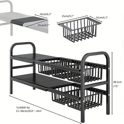 1pc 2-Tier Under Sink Organizers