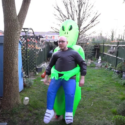 ET Alien inflatable suit Alien Monster Inflatable Costume Scary Green Alien Cosplay Costume For Adult  Party Festival Stage