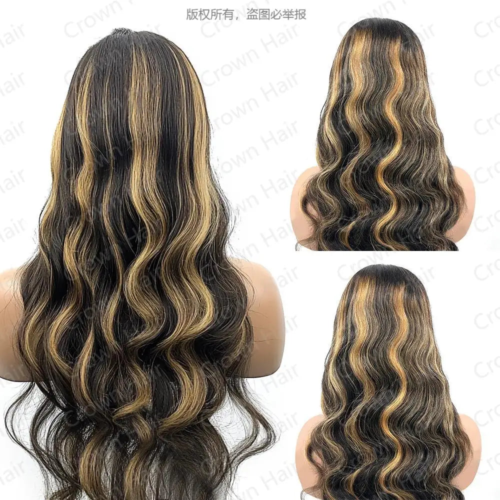 1B/27 Balayage Highlight Body Wave Wig