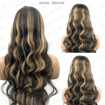 1B/27 Balayage Highlight Body Wave Wig