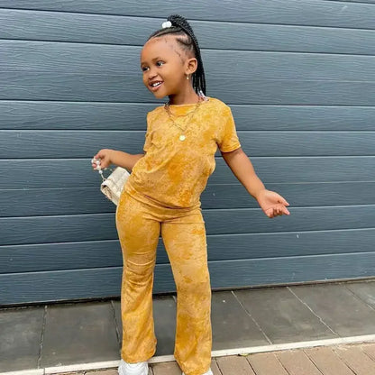 Girls T Shirts +Pants 2 pcs Casual Sets