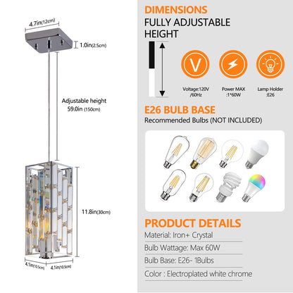 Modern Crystal Pendant Light