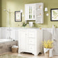 Modern Elegant Bathroom 30 Inch Vanity With Sink, Storage Cabinets, Drawers, and Adjustable Shelves