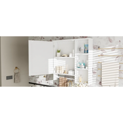 Modern Elegant Bathroom 30 Inch Vanity With Sink, Storage Cabinets, Drawers, and Adjustable Shelves