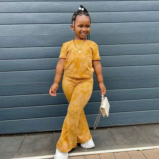 Girls T Shirts +Pants 2 pcs Casual Sets