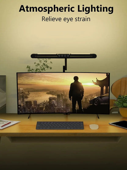 Architect Desk Lamp for Home Office with Atmosphere Lighting, 24W Ultra Bright Auto Dimming Desk Light