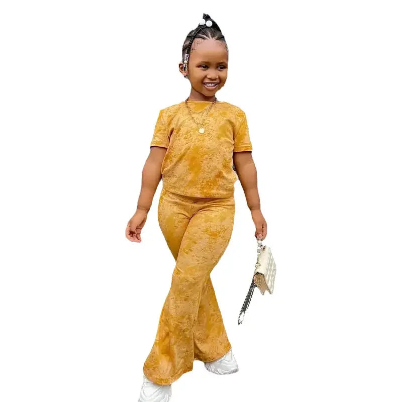 Girls T Shirts +Pants 2 pcs Casual Sets
