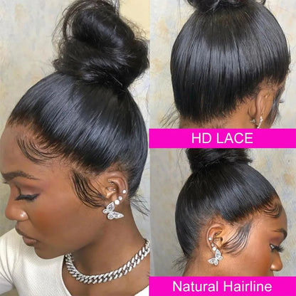 Hidden Strap Straight 360 Lace Front Wigs