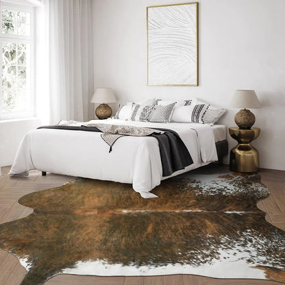 Faux Fur Animal Cow Hide Carpet, Sturdy and Large Size Cow Print Rugs, Suitable for Bedroom Living Room Western Decor, & More