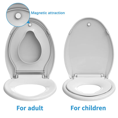 Adult Toilet Seat, Includes Potty Training Attachment
