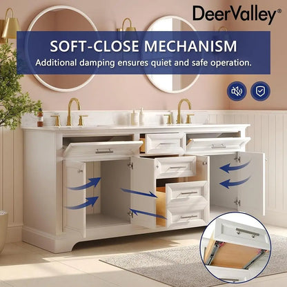 72 Inch Double Sink Bathroom Vanity