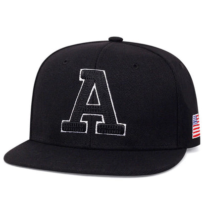 1piece Unisex Letter A Embroidered USA Flag Patch Hip-hop Hats
